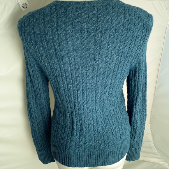 Express Design Studio Y2K cashmere blend teal sweater - Picture 4 of 11